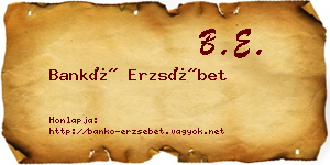 Bankó Erzsébet névjegykártya